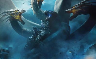 2019 movie, Godzilla: King of The Monsters, Dragon vs Godzilla, poster