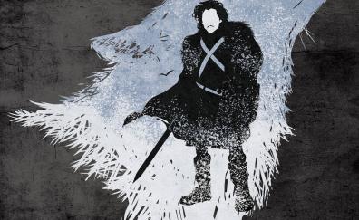 GOT, Jon Snow, tv show, artwork
