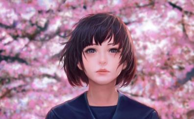 Blossom, artwork, cute, anime girl