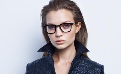 Glasses, woman model, brunette, photoshoot