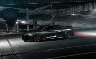 2018, parked in basement, Audi R8