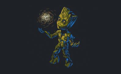Baby Groot, play, art