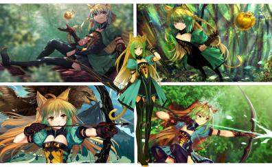 Collage, Atalanta, fate series, anime girl