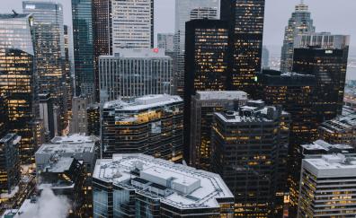 Cityscape, Toronto, buildings and skyscrapers, Canada