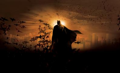 Batman Begins, movie, poster, dark