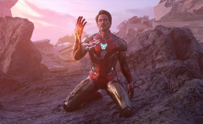 Tony Stark with infinity stones, movie art