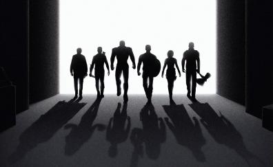 Avengers: Endgame, silhouette, black and dark art