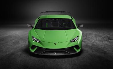 Lamborghini Huracán Performante, sports car, green, 2019