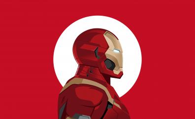 Iron man, minimal, iron suit, art