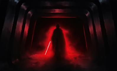 Darth Vader with red light-bar, dark