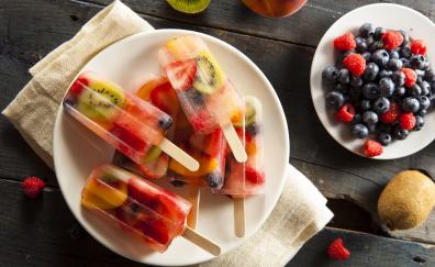 Summer, fruits, ice candy
