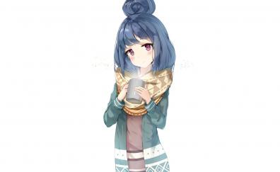 Rin shima, cute, tea, anime girl
