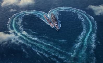 Love, heart, World of Warships, valentines day