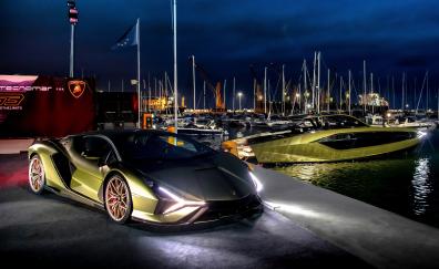 Lamborghini car & yacht, luxurious