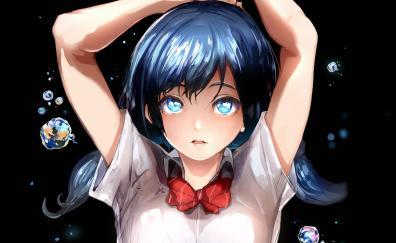 Cute anime girl, original, 2020, blue eyes