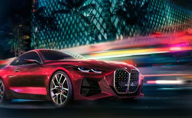 Red BMW concept 4, artwork