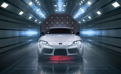 2022 Toyota Supra A91-CF carbon fiber, white sports car