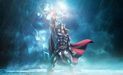 Marvel, lightning god, Thor, art
