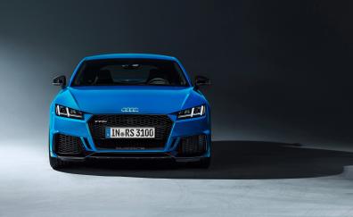 Audi TT-RS Coupe, blue, front, 2019