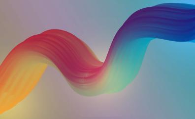 Colorful curves, gradient, abstract