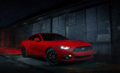 Red Ford Mustang, 2019
