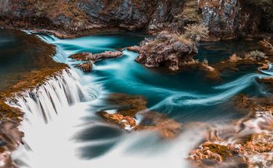 Long exposure, waterfall, river stream