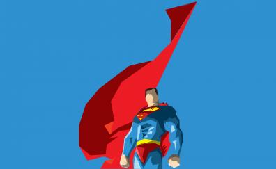 Superman, minimal, low poly, dc comics, artwork