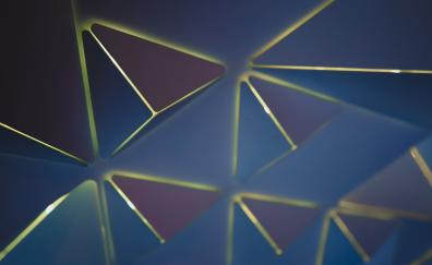 Triangles, neon, geometric pattern