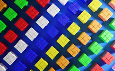 Colorful Rubik's Cubes, minimal
