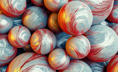 Balls, spheres, 3D art