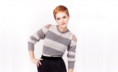Emma Watson, short hair, beautiful, actress