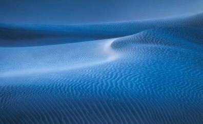 Blue desert, dune, landscape