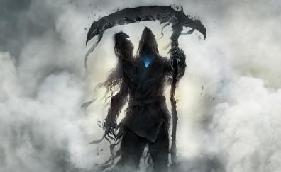 Fantasy, Grim Reaper, raven, dark