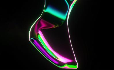 Glassy & glossy shining colors, colorful, abstract