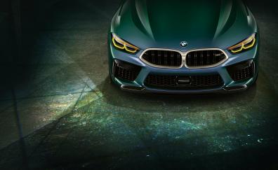 BMW M8, green and luxurious car