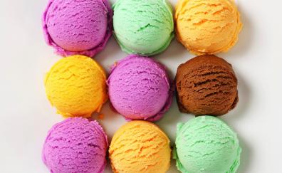 Colorful, ice cream, dessert,