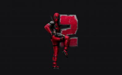 Deadpool 2, movie, poster, minimal