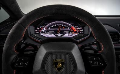 Lamborghini Huracan EVO, interior cockpit, 2019