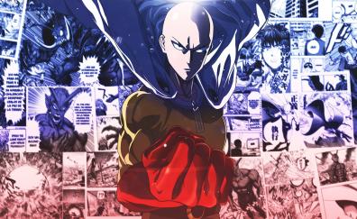 Saitama, OnePunch-Man, anime, bald anime boy