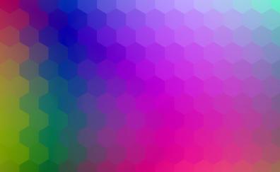 Hexagonal pattern, gradient, colorful