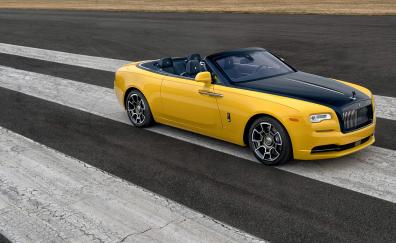 Yellow, Rolls-Royce Dawn, convertible