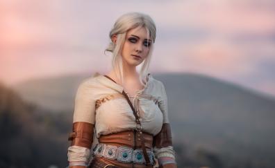 Ciri, The Witcher, video game, girl model, cosplay