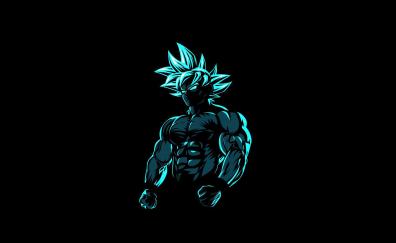 Download wallpaper 1920x1080 goku, anime art, glowing eyes and hair, full hd,  hdtv, fhd, 1080p wallpaper, 1920x1080 hd background, 24511