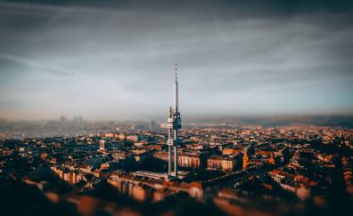 Cityscape, blur, Prague