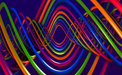 Spiral, colorful plexus, multicolored, abstract