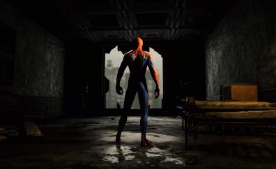 Ps4 game, Spiderman, back-pose