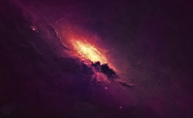 Space, nebula, dark, clouds