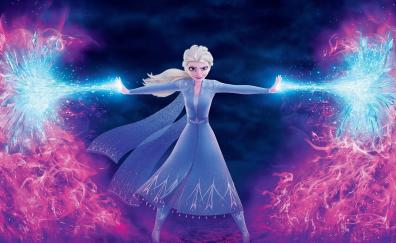 Snow fire, Elsa, Frozen part 2, movie