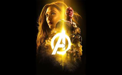 Avengers: infinity war, 2018, the mind stone, poster