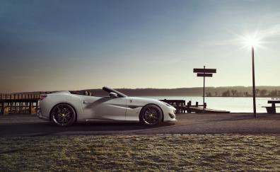 Off-road, white sports car, Ferrari Portofino